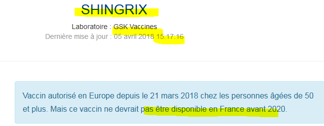 vaccins zona